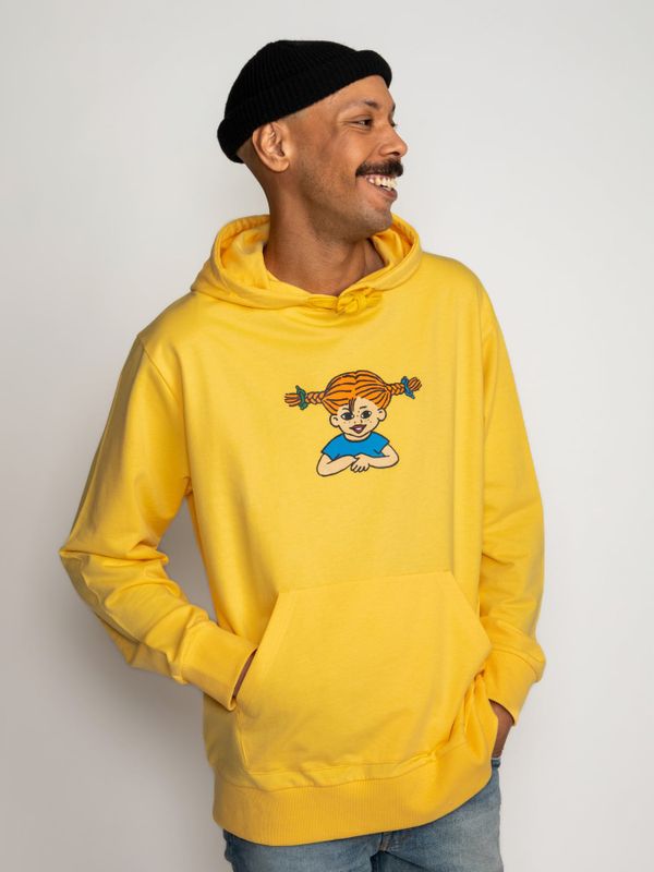 Gul hoodie Pippi Långstrump - Vuxen