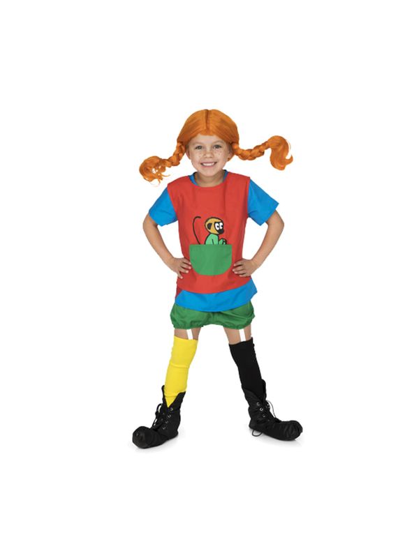 Costume set Pippi Longstocking - Dress up clothes, Pippi wig & boots