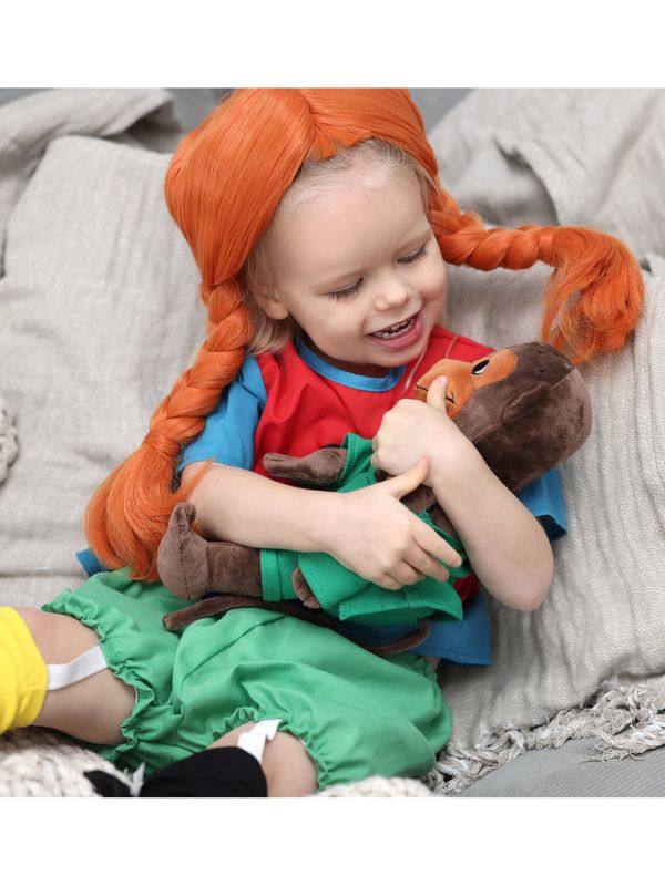 Costume set Pippi Longstocking - Dress up clothes, Pippi wig & boots