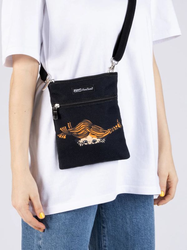 Umhängetasche Pippi Langstrumpf spitzt hervor – Schwarz