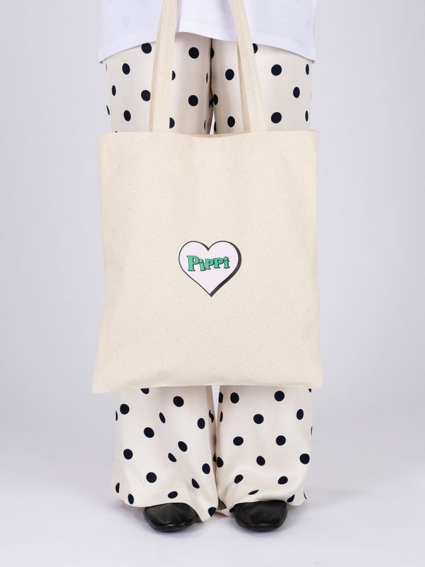 Totebag Pippi Longstocking Strong - White