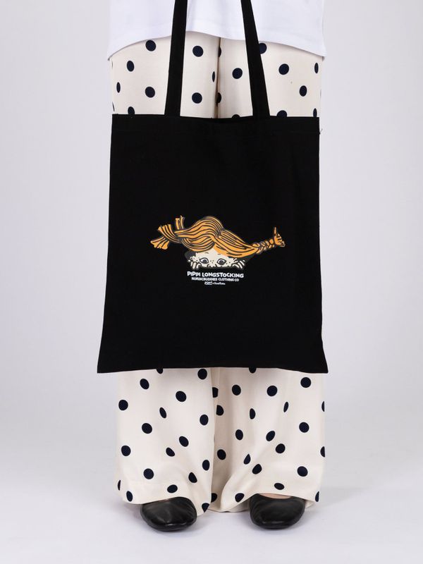 Totebag Pippi Longstocking Peekaboo - Black