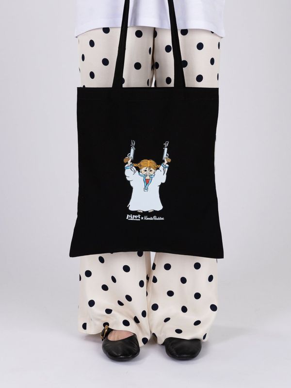 Totebag Pippi Longstocking Nightgown - Black