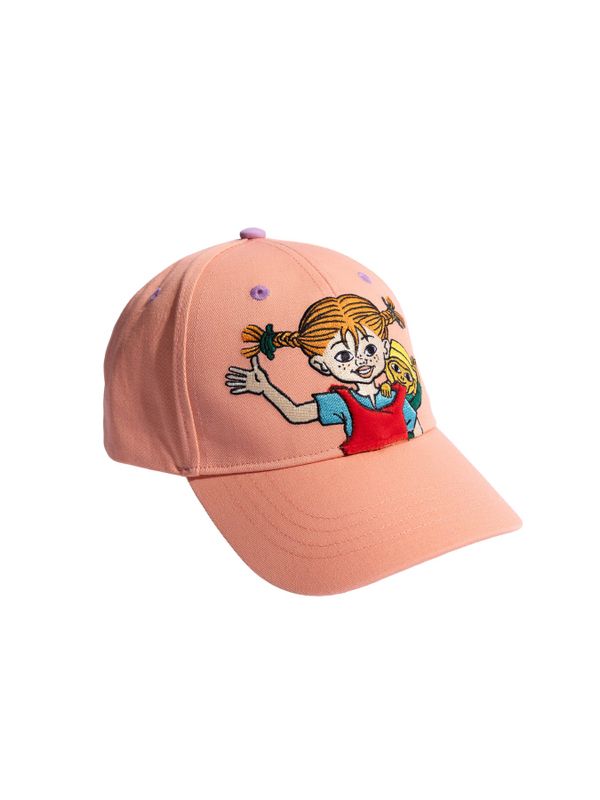 Barnkeps Pippi Långstrump och Herr Nilsson - Aprikos