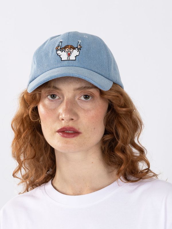 Cap Pippi Langstrumpf Jeans Hellblau – Erwachsene