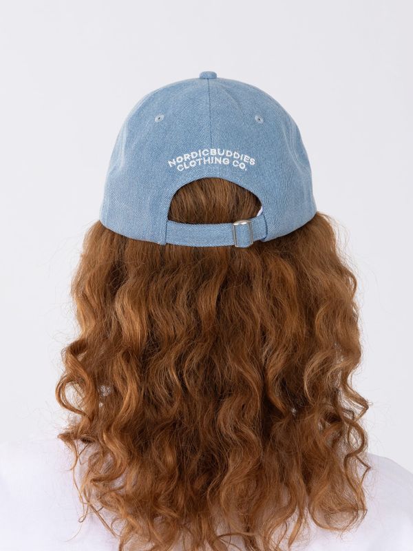 Cap Pippi Langstrumpf Jeans Hellblau – Erwachsene