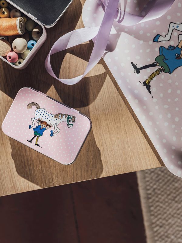 Kleine Blechdose Pippi & Kleiner Onkel – Rosa