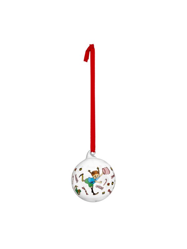 Weihnachtskugel Pippi Langstrumpf & Bonbons – Ø 7 cm