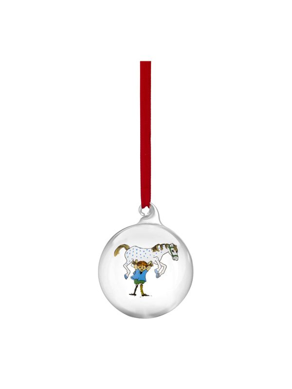 Weihnachtskugel Pippi Langstrumpf & Kleiner Onkel – Ø 7 cm