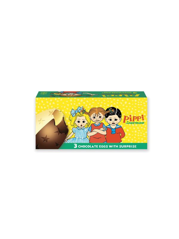 Chokladägg med överraskning - Pippi Långstrump - 3pack