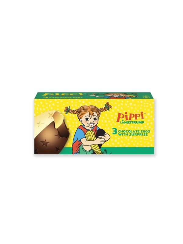Chokladägg med överraskning - Pippi Långstrump - 3pack