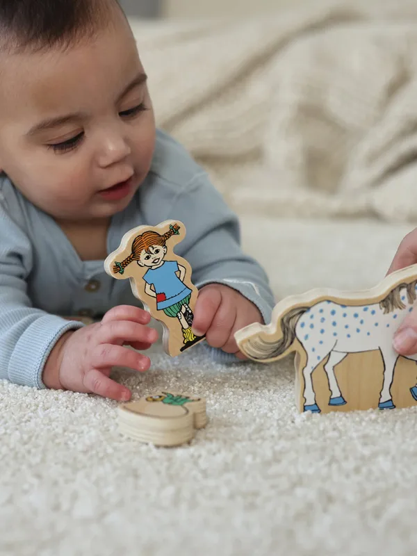 Holzfiguren Pippi Langstrumpf & Freunde – 11 Stück