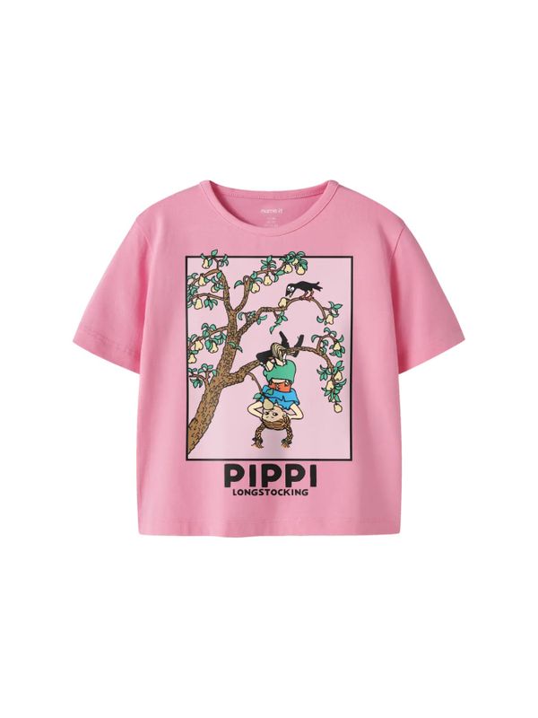 T-Shirt Pippi Langstrumpf Kopfüber– Rosa