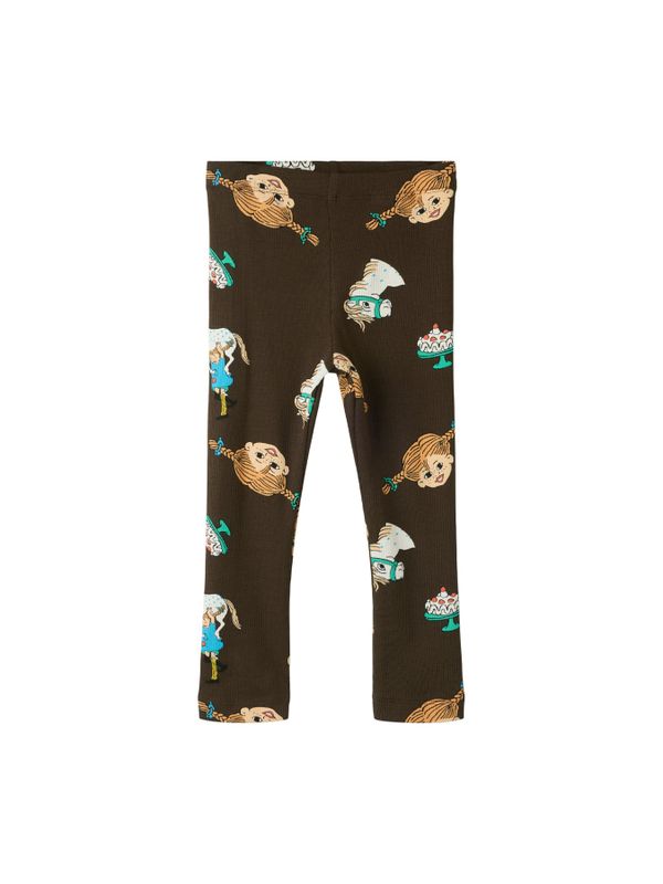 Leggings Pippi Longstocking & Little Old Man - Brown