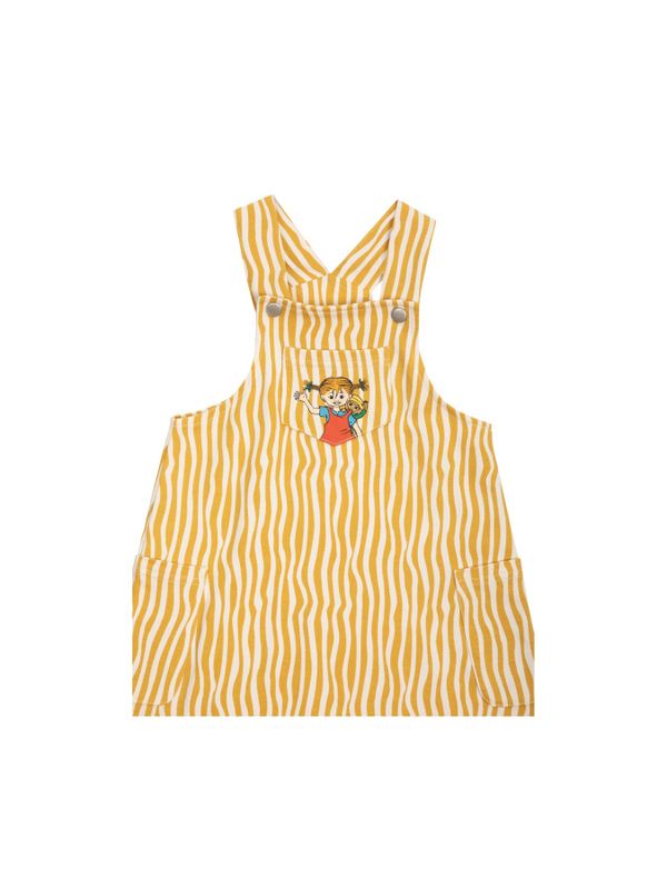 Pinafore dress Pippi Longstocking striped - Yellow