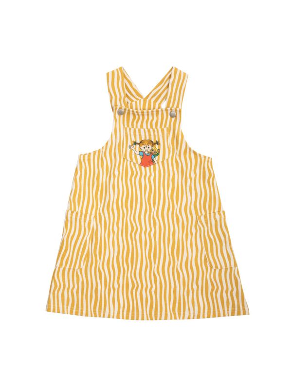 Pinafore dress Pippi Longstocking striped - Yellow