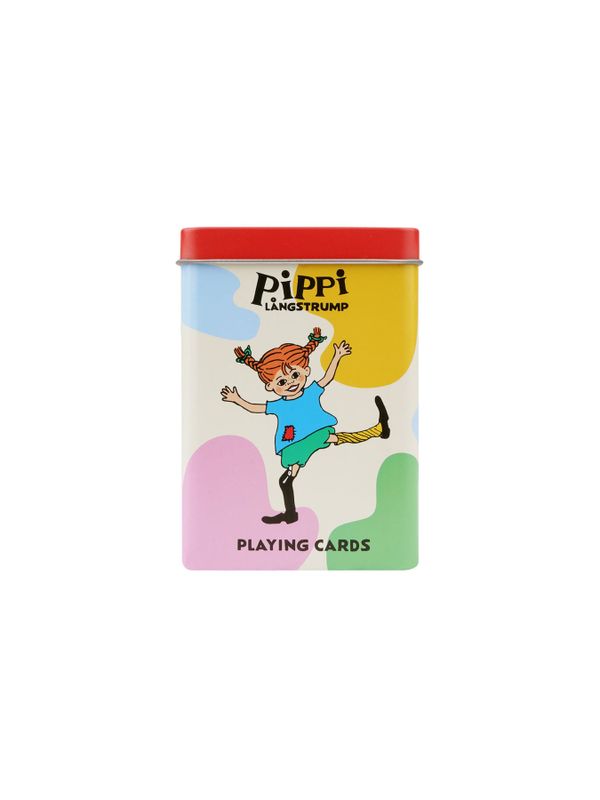 Playing cards tin box Pippi Longstocking & her friends