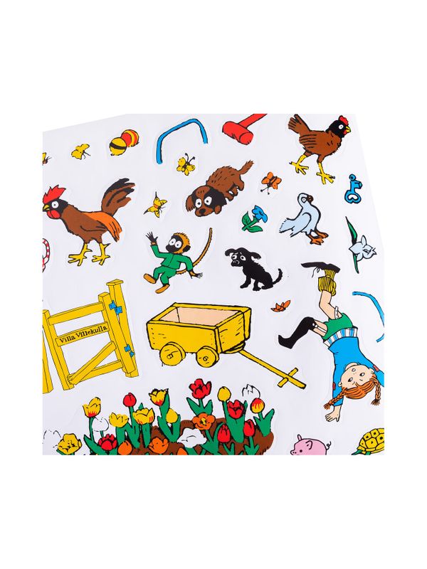 Pippi Långstrump Klistermärkesbok – återanvändbara stickers