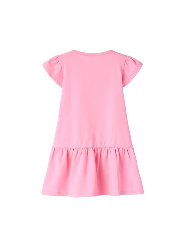 Kortärmad klänning Pippi Långstrump Blommor - Rosa