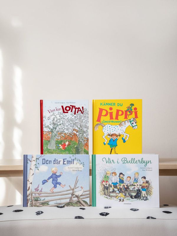 Classic Picture book package - Pippi Longstocking, Emil in Lönneberga, Lotta on Troublemaker Street & The Children Of Noisy Village