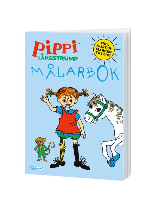 Coloring book with stickers Pippi Longstocking & friends