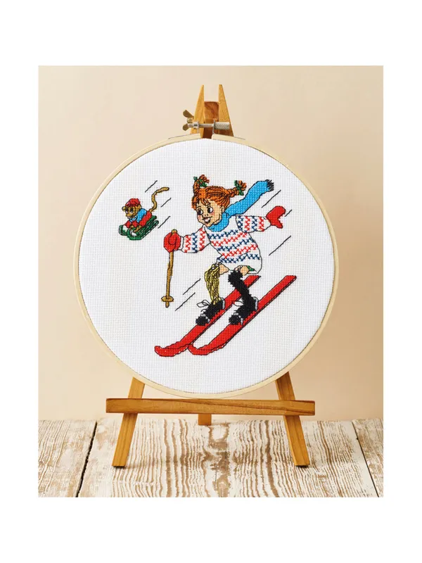 Stick-Set Pippi Langstrumpf – Skifahren