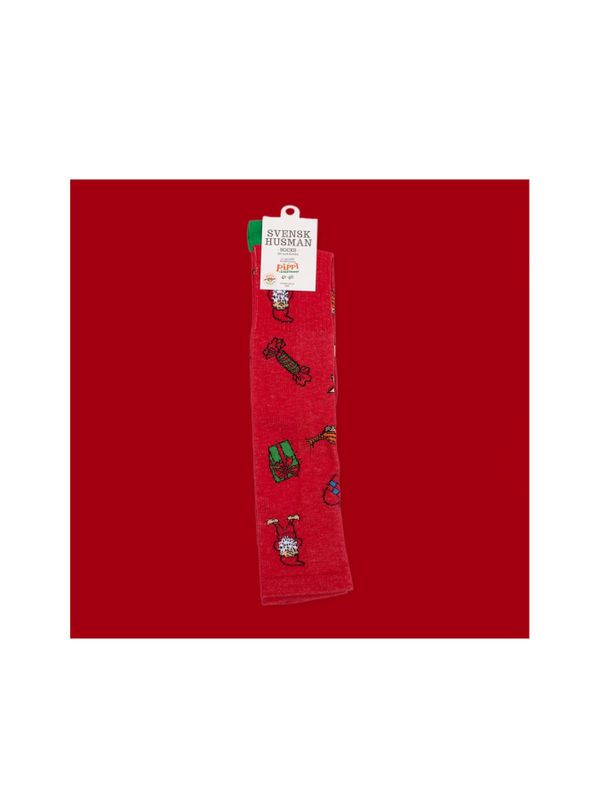 Compression Socks Pippi Longstocking Christmas design - Adult