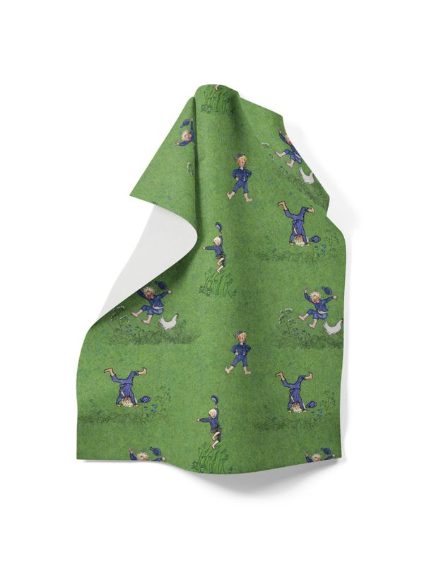 Kitchen towel Emil in Lönneberga Happy - Green