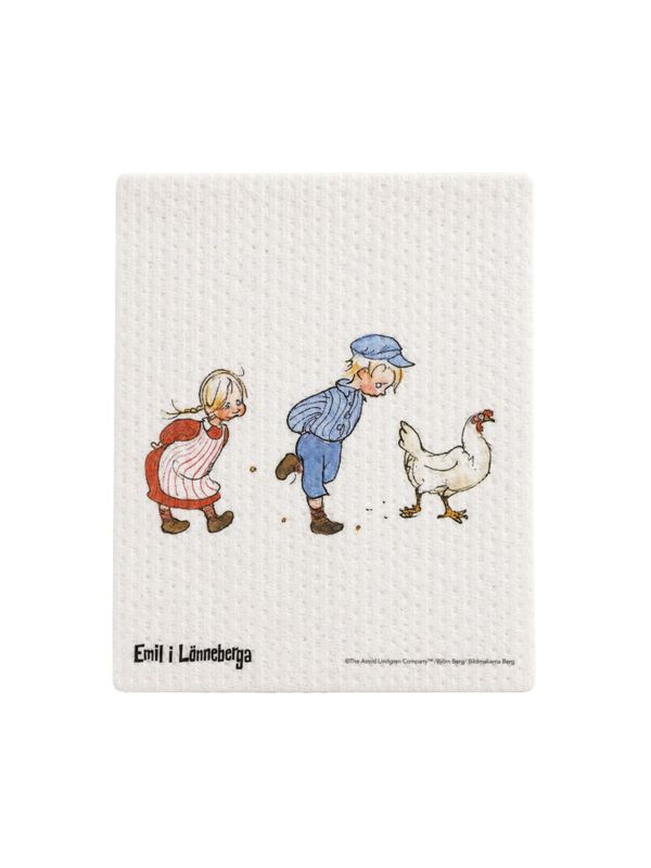 Dishcloth Emil & Ida in Lönneberga - White
