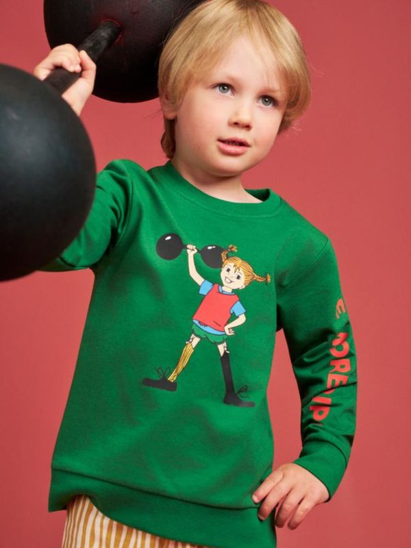 Sweatshirt Pippi Longstocking Be more Pippi - Green