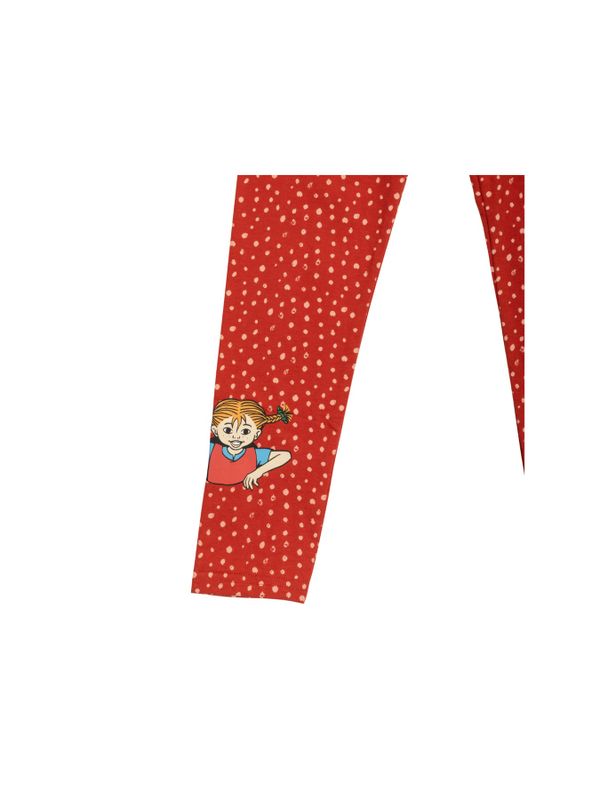 Leggings Pippi Langstrumpf Punkte – Rot/Rosa