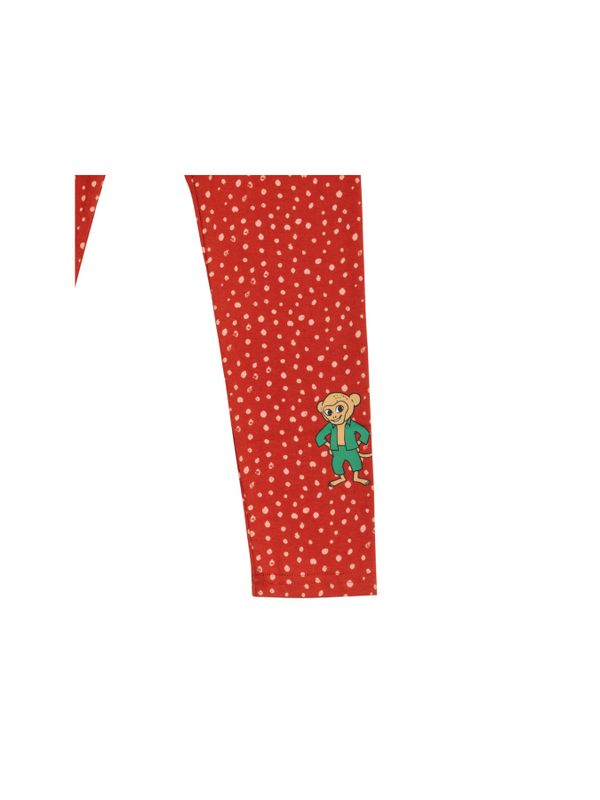Leggings Pippi Langstrumpf Punkte – Rot/Rosa