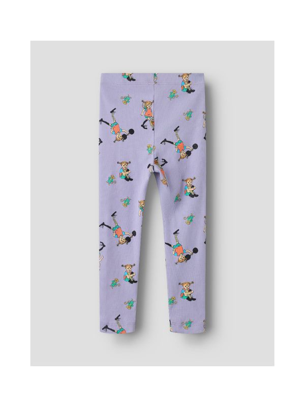 Rippstrick-Leggings Pippi Langstrumpf – Lila