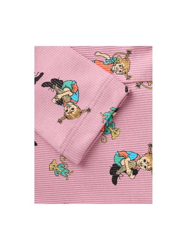 Rippstrick-Leggings Pippi Langstrumpf – Rosa