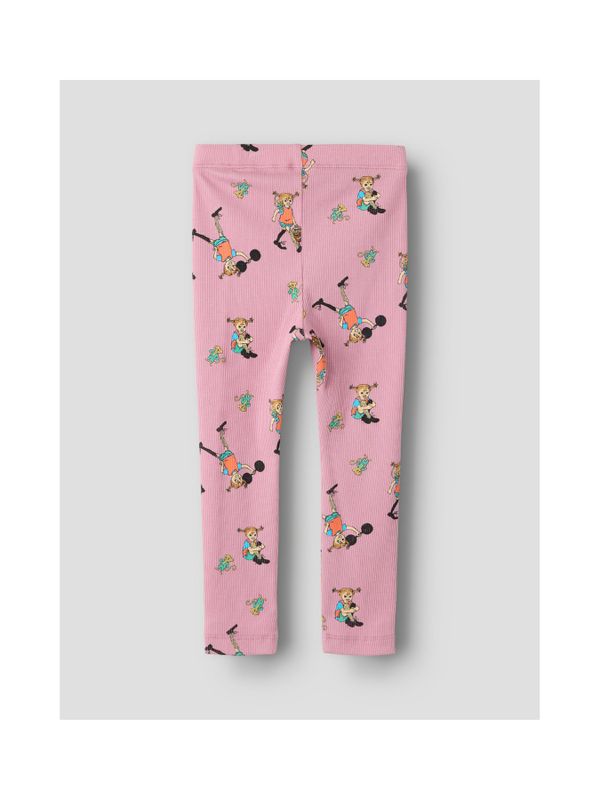 Rippstrick-Leggings Pippi Langstrumpf – Rosa
