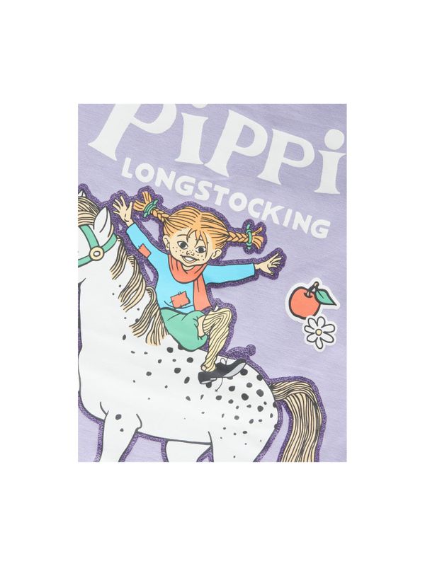 Longsleeved shirt Pippi Longstocking & Little Old man - Purple