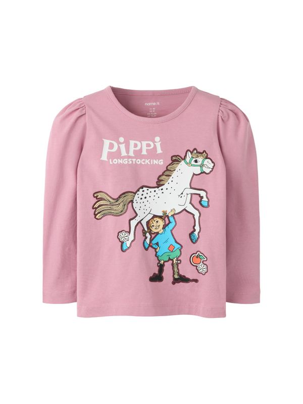 Longsleeved shirt Pippi Longstocking & Little Old man - Pink