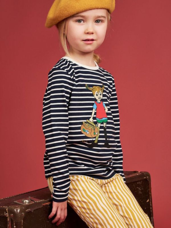Longsleeved top Pippi Longstocking treasure chest - Dark blue