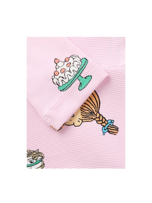 Rippstrick-Leggings Pippi Langstrump – Rosa