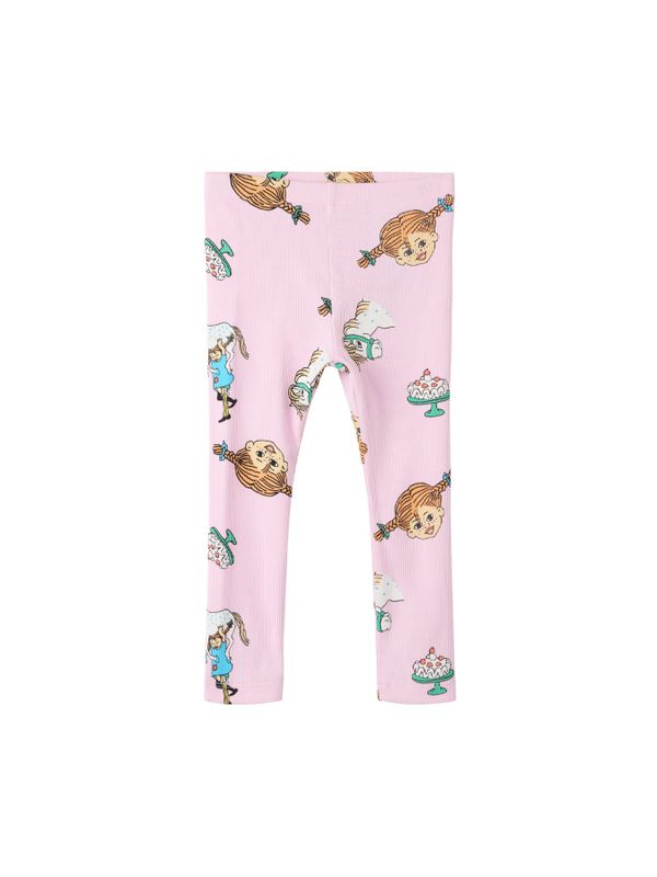 Rippstrick-Leggings Pippi Langstrump – Rosa