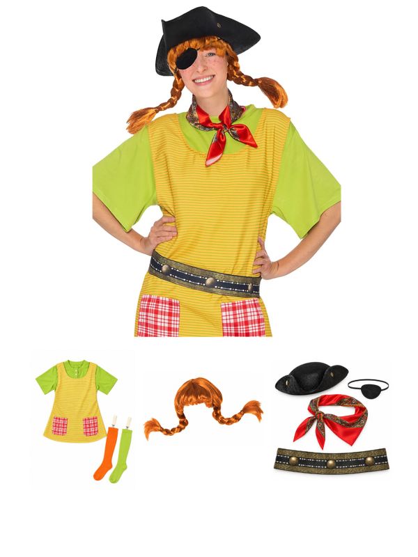 Pippi Longstocking Pirate Costume Set for Adults