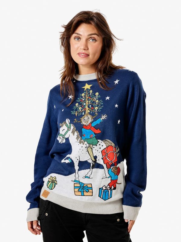 Weihnachtspullover Pippi Langstrumpf rettet Weihnachten – Unisex