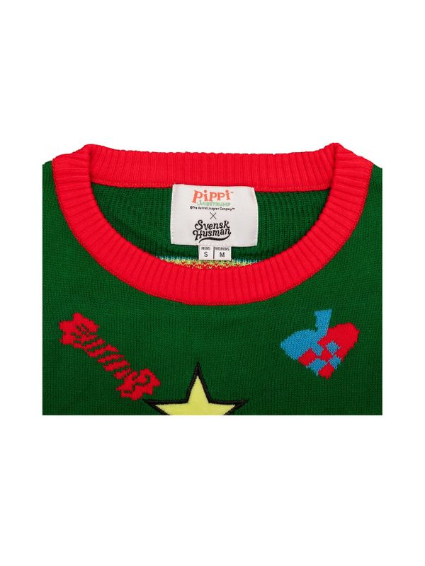 Weihnachtspullover Pippi Langstrumpf am Weihnachtsbaum – Unisex