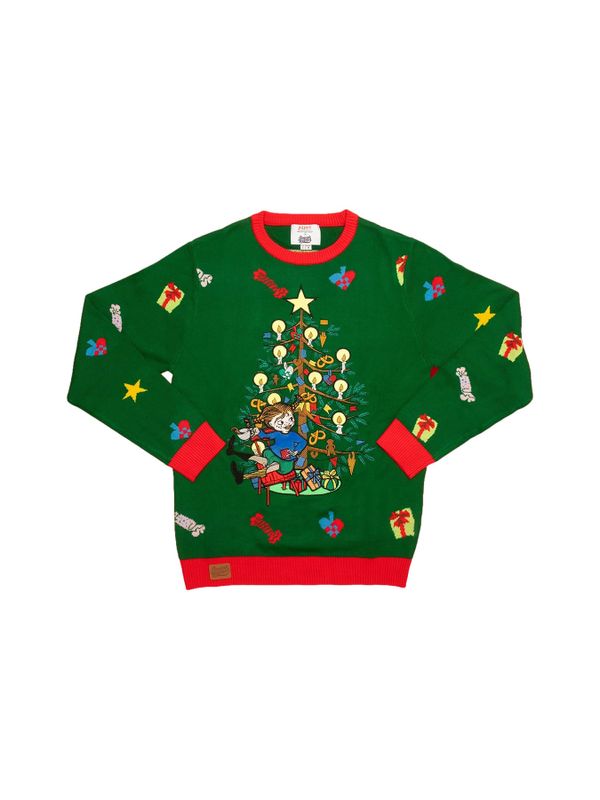 Weihnachtspullover Pippi Langstrumpf am Weihnachtsbaum – Unisex