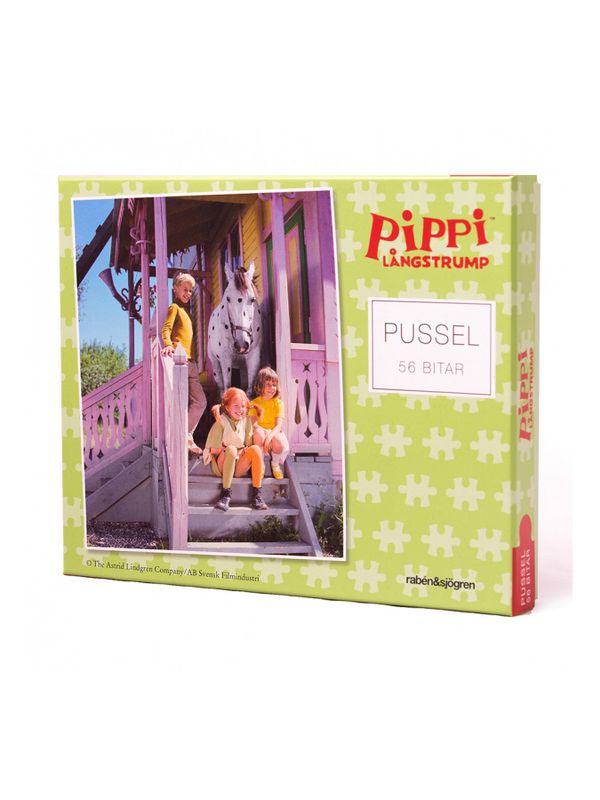 Puzzle Pippi Langstrumpf 56 Teile, grün