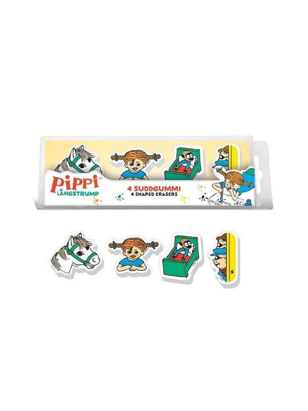 Eraser Pippi Longstocking 4 Pack