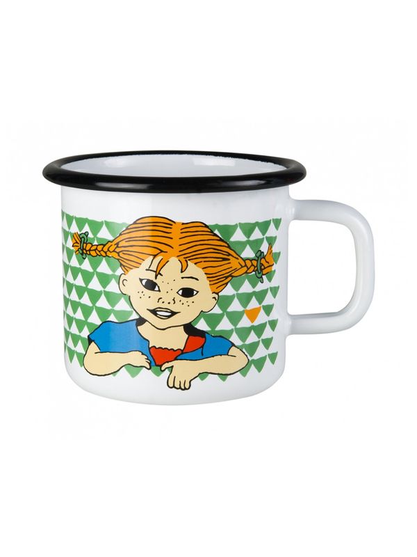 Enamel mug Here comes Pippi