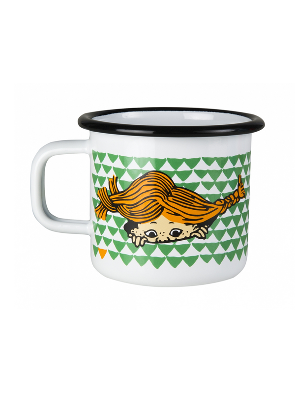 Enamel mug Here comes Pippi