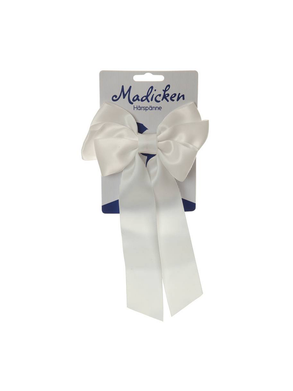 Hair Slide with Bow Madicken White