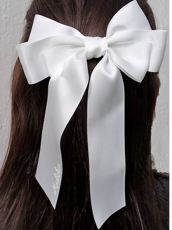 Haarspange mit Schleife Madita - Weiß